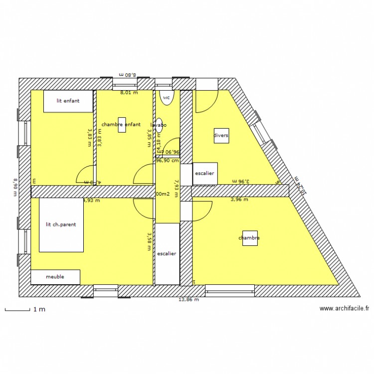 etage montmellard. Plan de 0 pièce et 0 m2