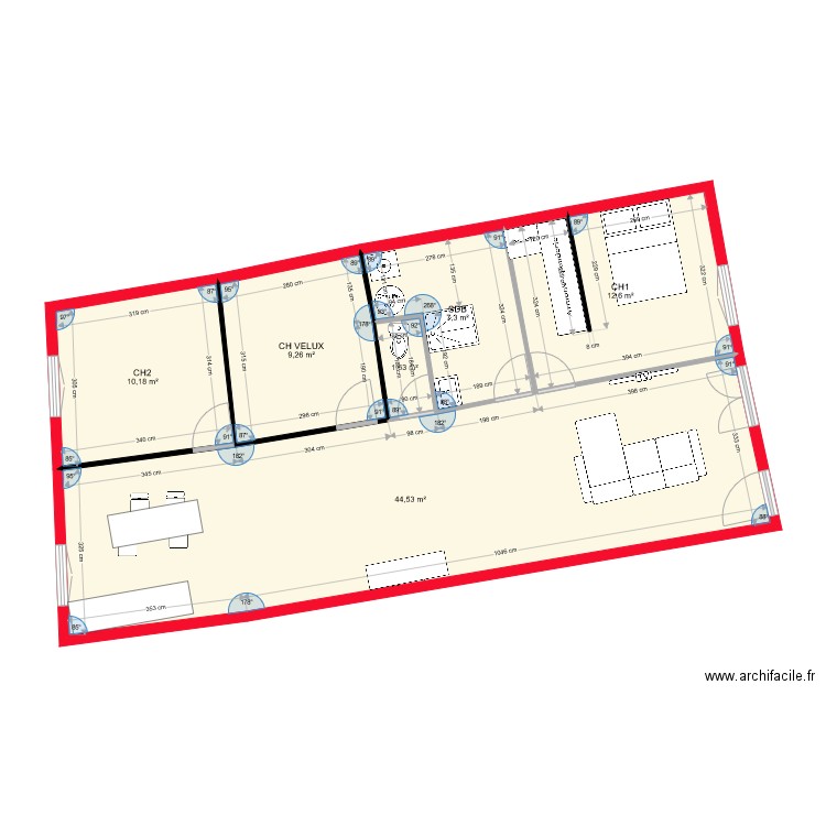 grand appart 3 ch VELUX JEJE. Plan de 0 pièce et 0 m2