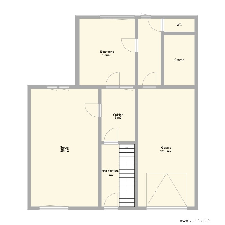 RDC. Plan de 0 pièce et 0 m2