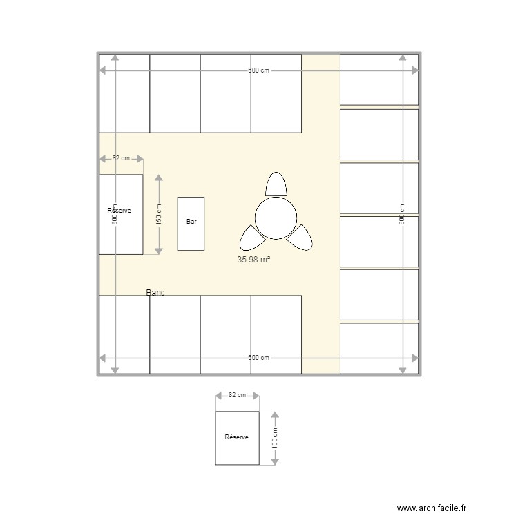 36m2 14 bank 0320. Plan de 0 pièce et 0 m2