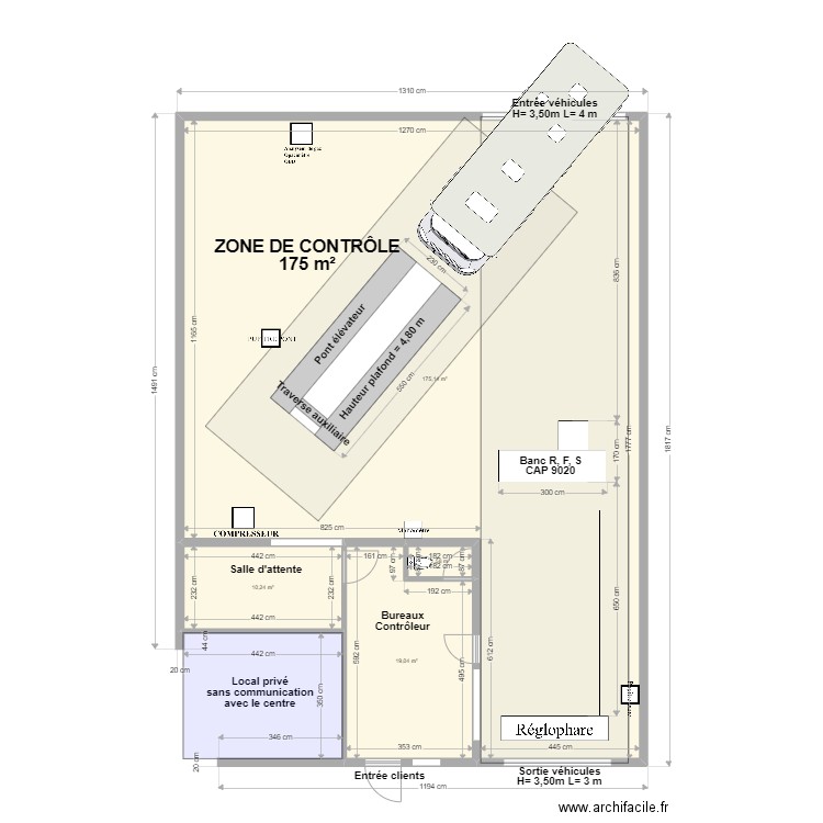 CCT VL BOULOC 4. Plan de 4 pièces et 206 m2