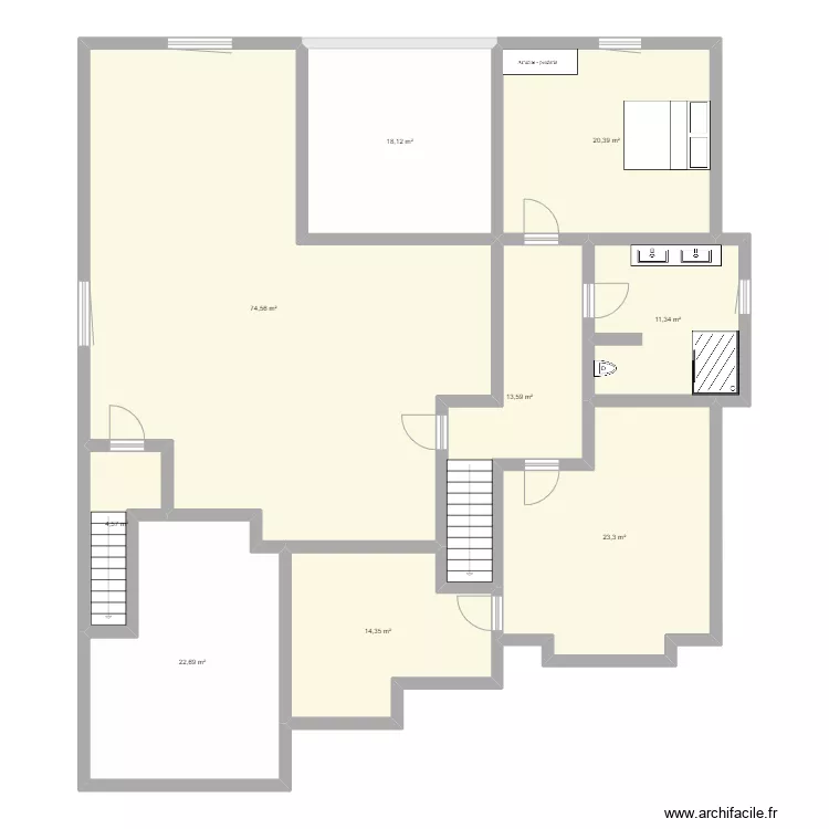 Iris 2 sous-sol. Plan de 