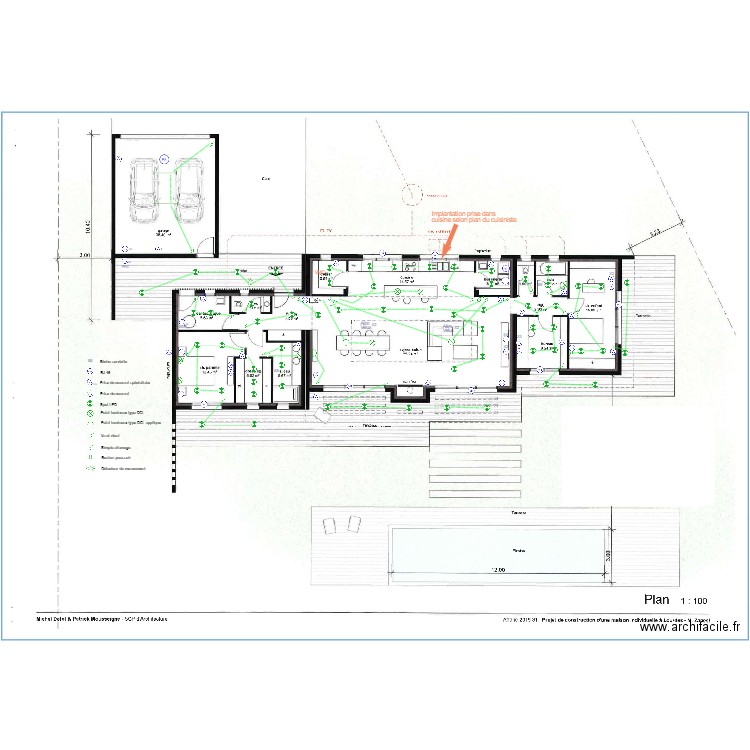 Plan RDC Maison Zanesi. Plan de 0 pièce et 0 m2