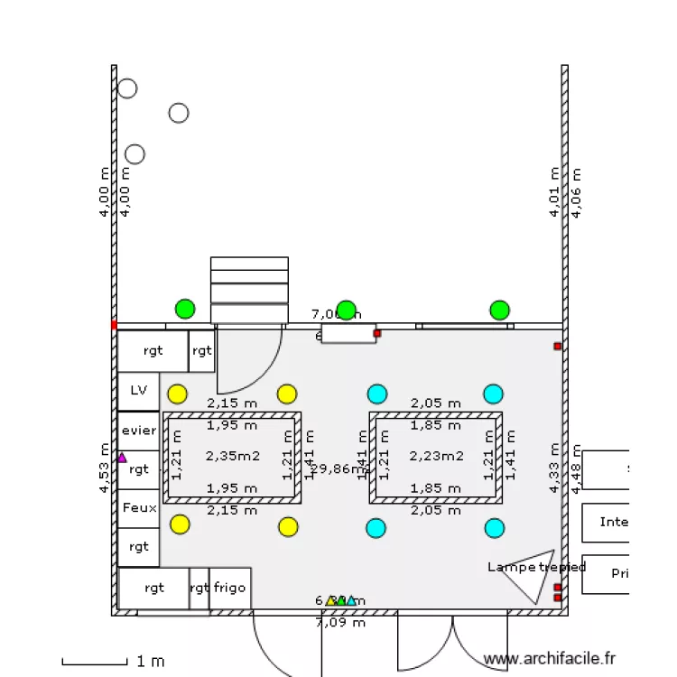 v&eacute;randa electricit&eacute;. Plan de 