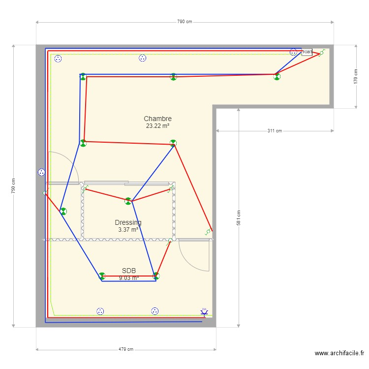 Plan électicité chantier boisset. Plan de 0 pièce et 0 m2