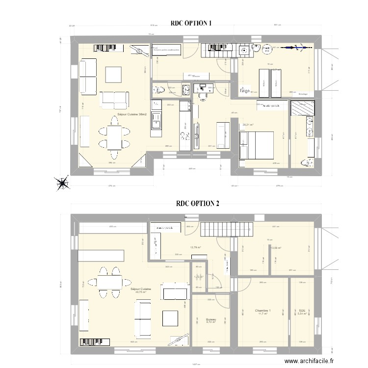 Maison 8x14. Plan de 10 pièces et 181 m2