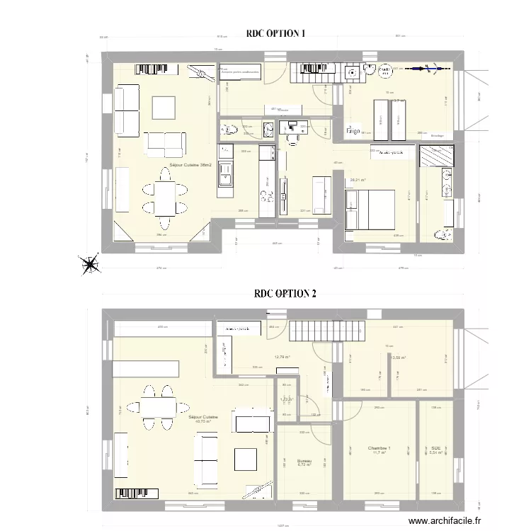 Maison 8x14. Plan de 