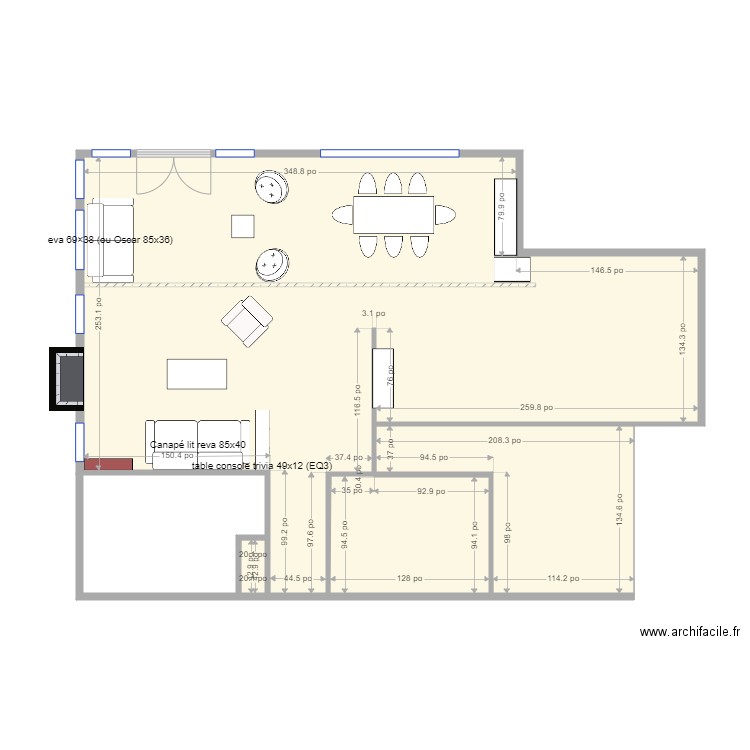 St antoine amenagement capelit dos mur. Plan de 0 pièce et 0 m2