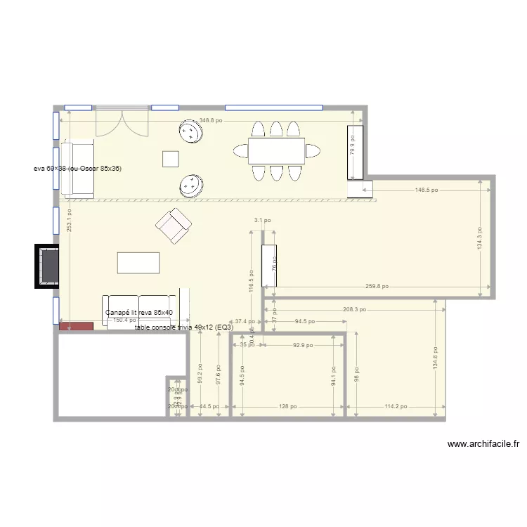 St antoine amenagement capelit dos mur. Plan de 