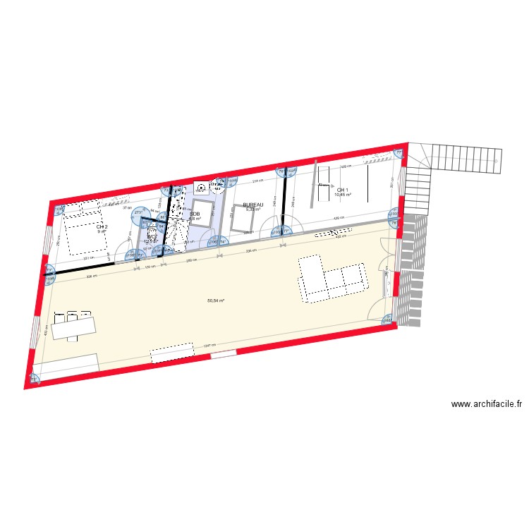 grand appart 3 ch VELUX JEJE wc a cote ch2. Plan de 0 pièce et 0 m2