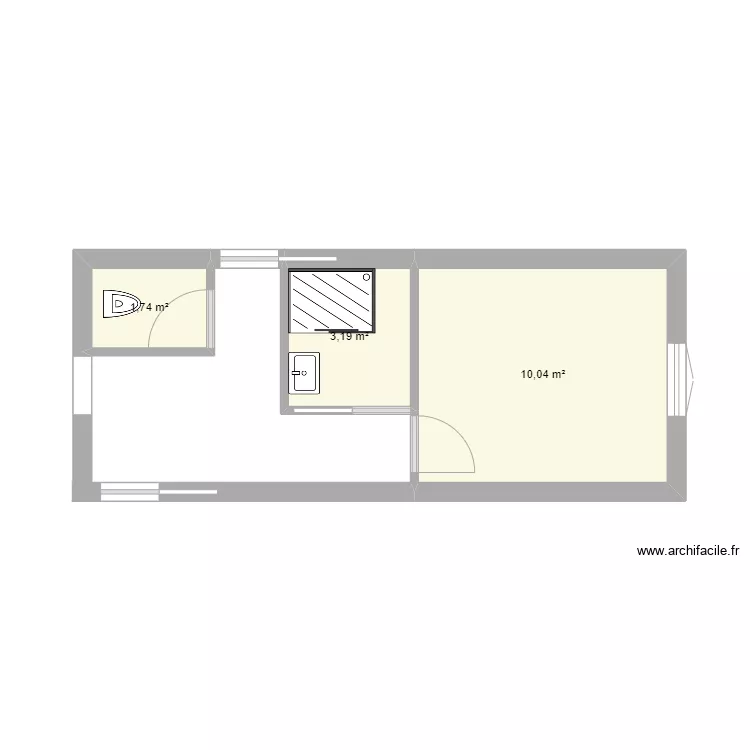 ETAGE 1 ER PARTIE 1 CHAMBRE 1 SDB 1 WC. Plan de 