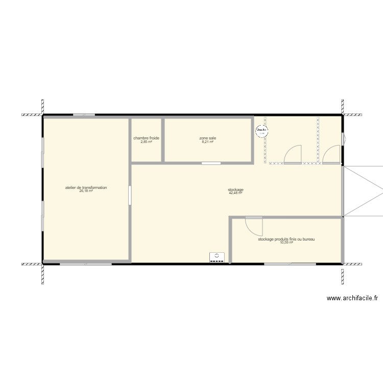 hangar agricole. Plan de 0 pièce et 0 m2