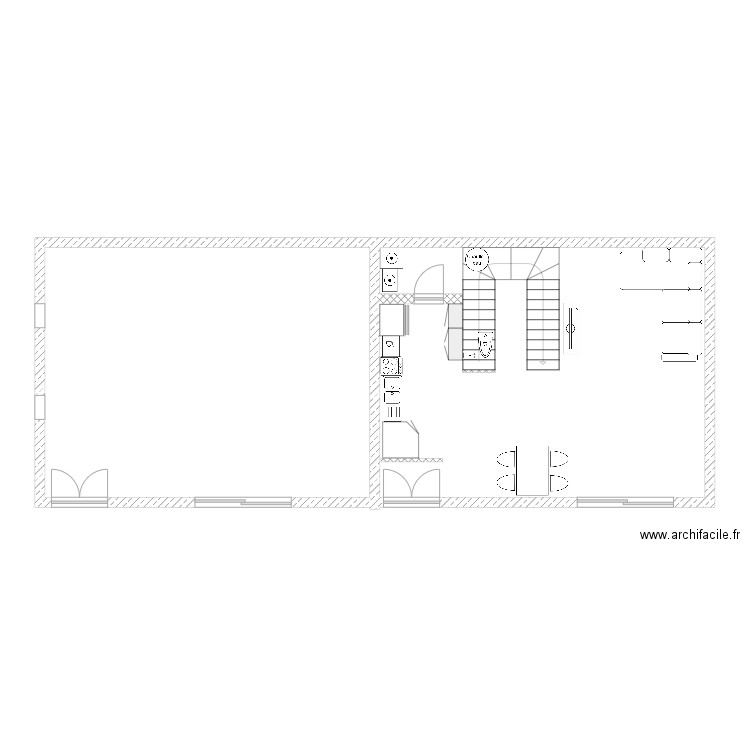 PLAN BEAUVOIR. Plan de 2 pièces et 100 m2