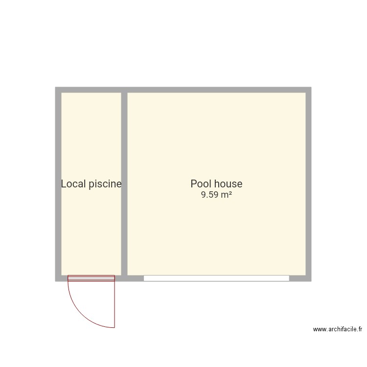 Pool house et local piscine 4x3. Plan de 0 pièce et 0 m2