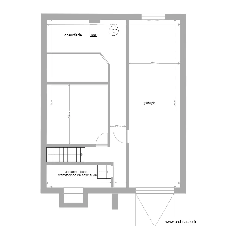 Hippolyte PINAUD sous sol. Plan de 