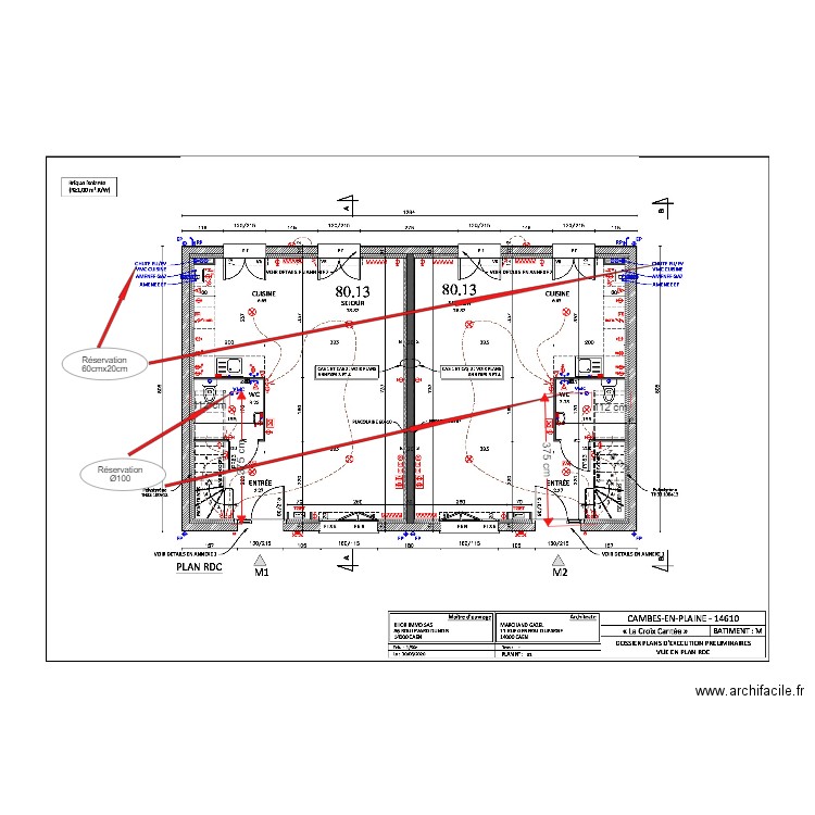 BAT M réservation CAMBES EN PLAINE FRANCELOT. Plan de 0 pièce et 0 m2