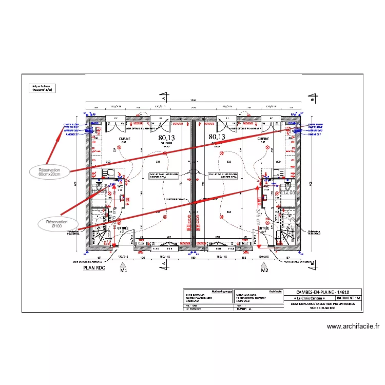 BAT M réservation CAMBES EN PLAINE FRANCELOT. Plan de BAT M réservation CAMBES EN PLAINE FRANCELOT. Plan de