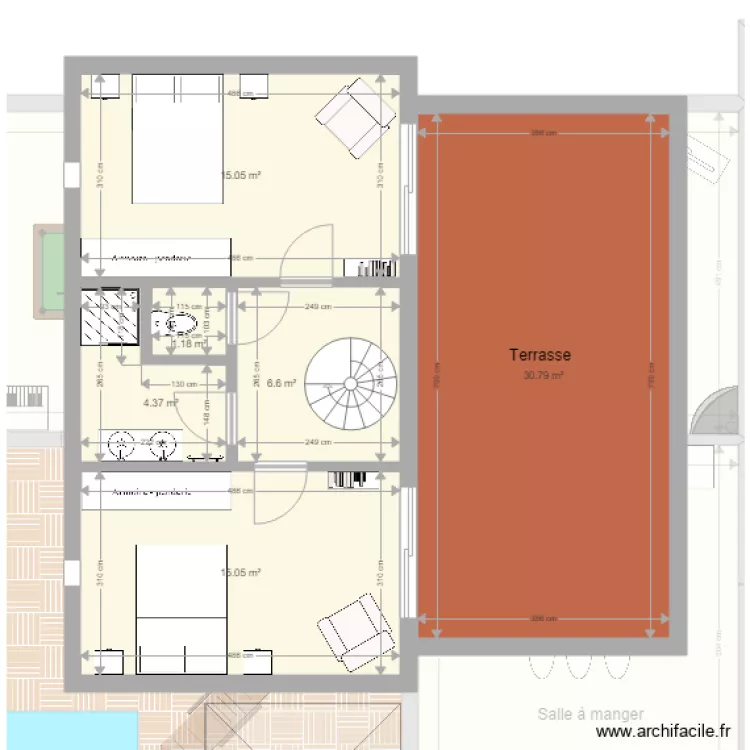 Maison container 3. Plan de 