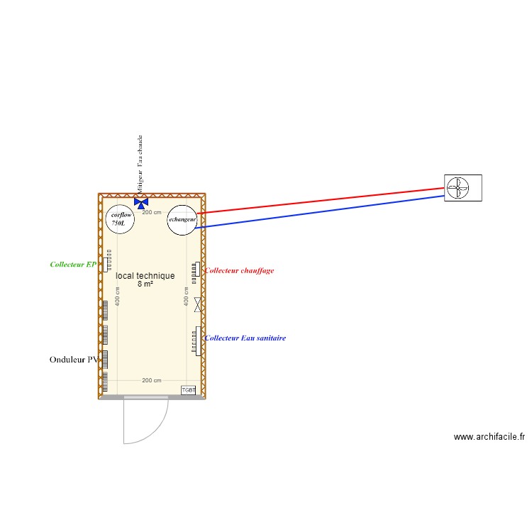 local technique moustoir ac. Plan de 0 pièce et 0 m2