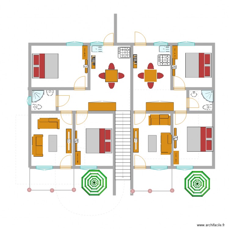 RDC. Plan de 0 pièce et 0 m2