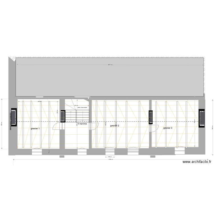 grenier . Plan de 0 pièce et 0 m2