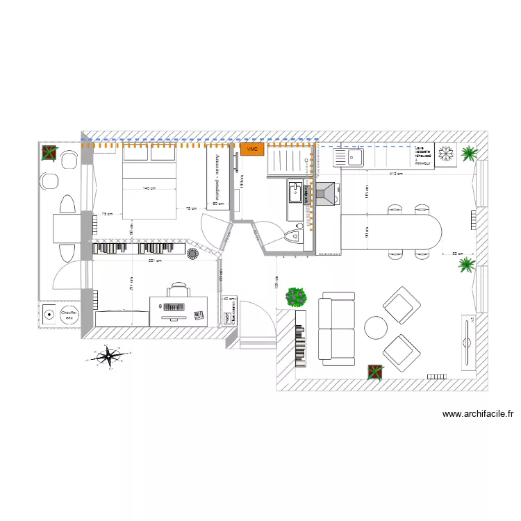 Chloe Fab 1h3 sanipak. Plan de 