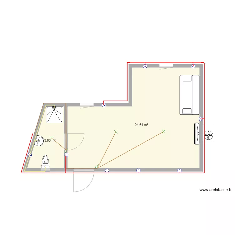 Salle Musique. Plan de 