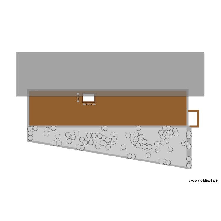 façade est originale. Plan de 0 pièce et 0 m2