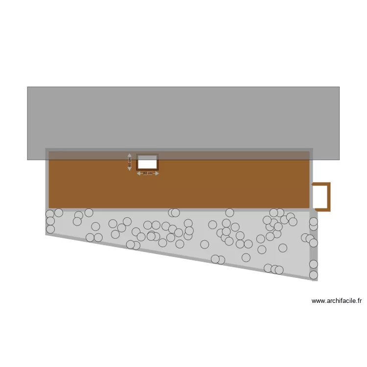 fa&ccedil;ade est originale. Plan de 