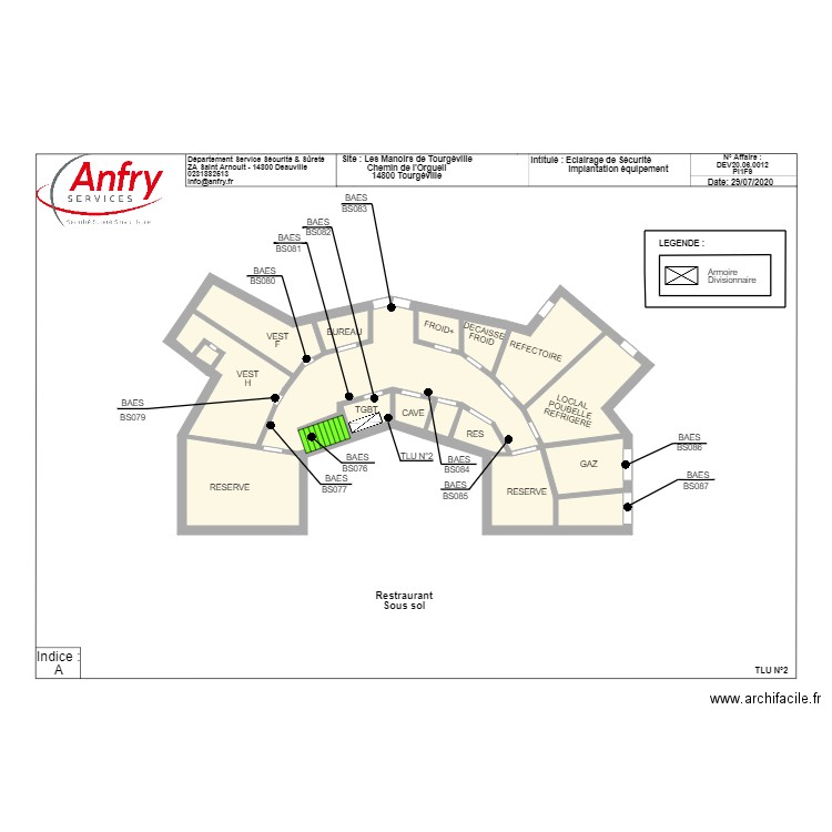 manoir de tourgéville restaurant sous sol. Plan de 0 pièce et 0 m2