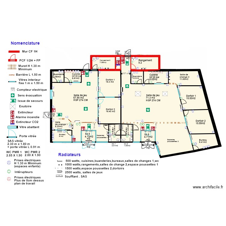 A pas d ourson 3 après projet essai. Plan de 24 pièces et 320 m2