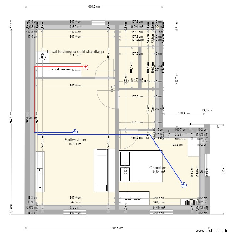 Oasis_projet_CuisineL. Plan de 40 pièces et 256 m2