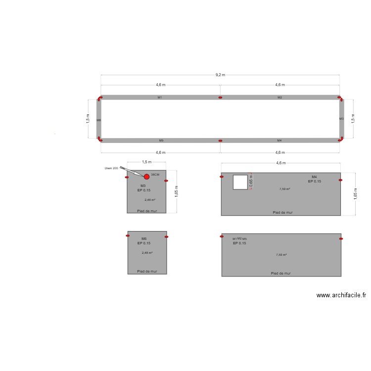 Prefosse predotte. Plan de 0 pièce et 0 m2
