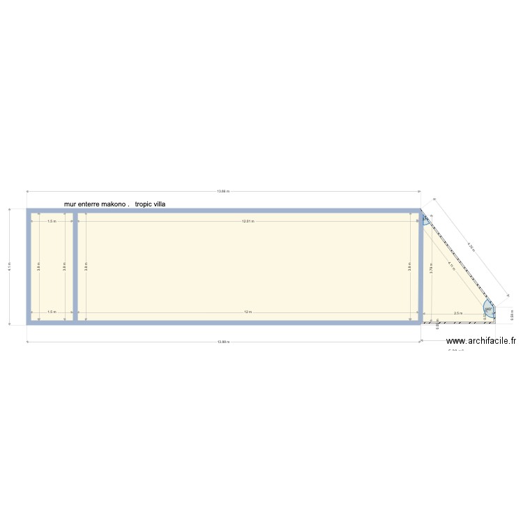 2 modifié tropic villa makono. Plan de 0 pièce et 0 m2