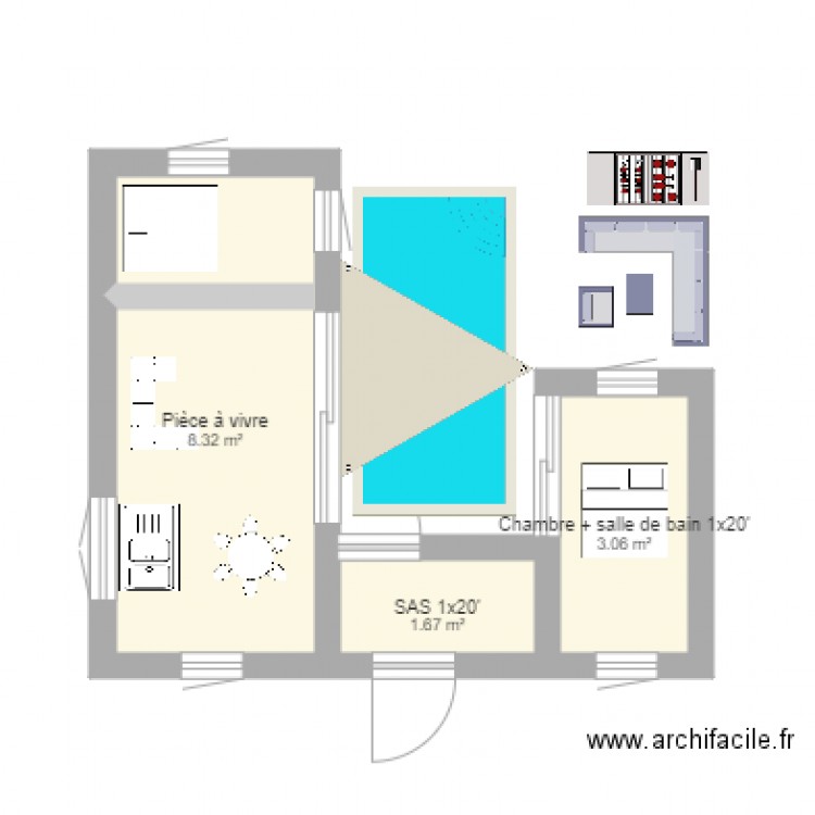maison container. Plan de 0 pièce et 0 m2