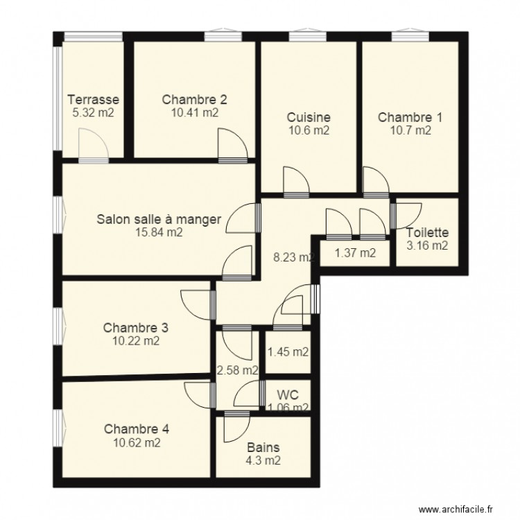 Appartement siège. Plan de 0 pièce et 0 m2