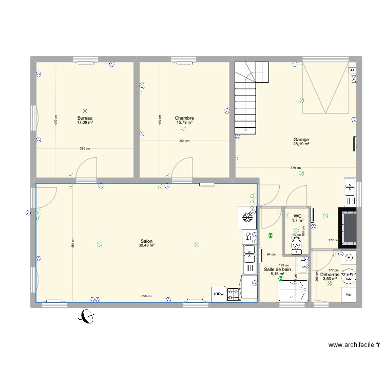 Claudine. Plan de 0 pièce et 0 m2