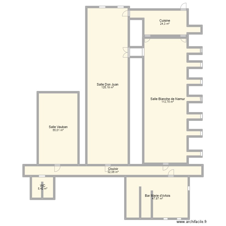 plan des salles. Plan de 0 pièce et 0 m2