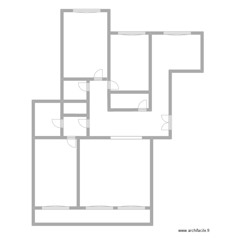 TGDS. Plan de 4 pièces et 93 m2