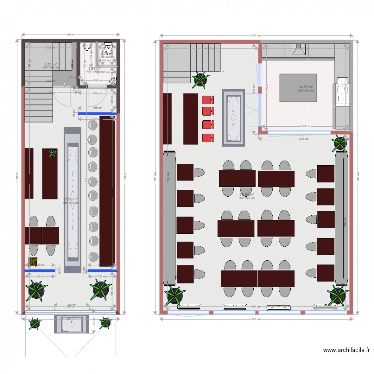 Restaurant à Marin. Plan de 0 pièce et 0 m2