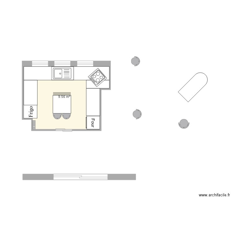 Cuisine avec mobilier. Plan de 0 pièce et 0 m2