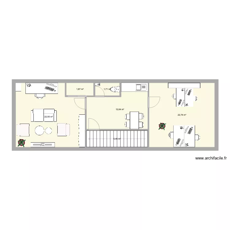 Bureaux. Plan de 