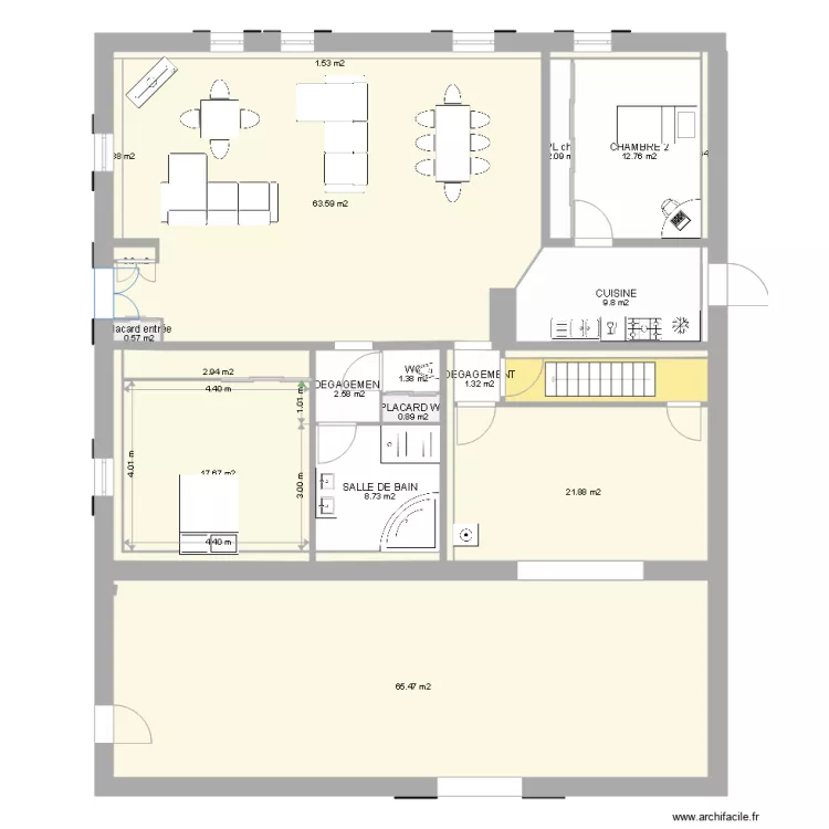 michon rdc habitable. Plan de 