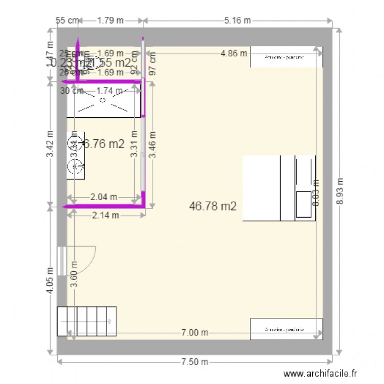 maison 1et2 projet etage 2. Plan de 0 pièce et 0 m2