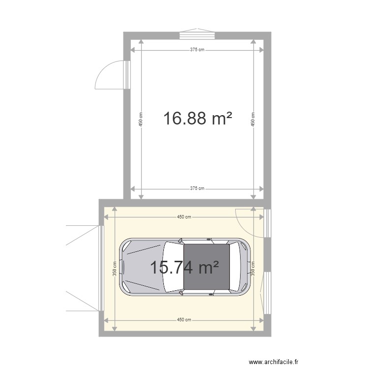 garage et extension jonzac Plan dessiné par poutou1912