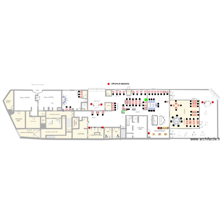 Qudrillage Plan de salle RDC . Plan de 0 pièce et 0 m2