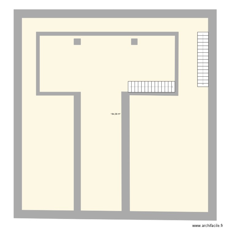 BACH 2 ETAGE. Plan de 1 pièce et 194 m2