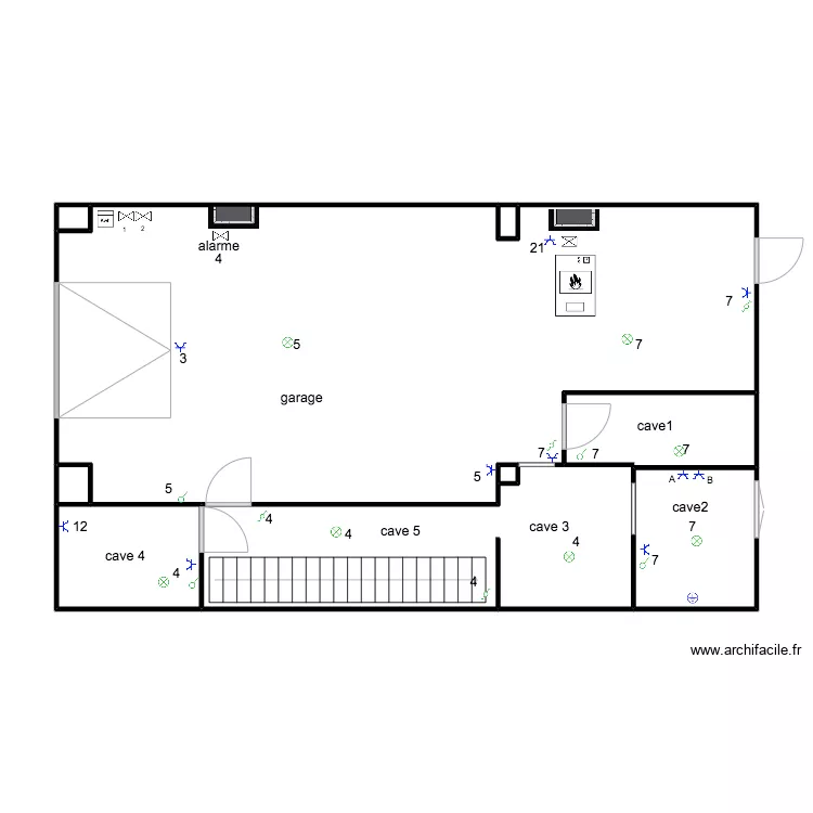 Anne  garage et caves 3. Plan de 