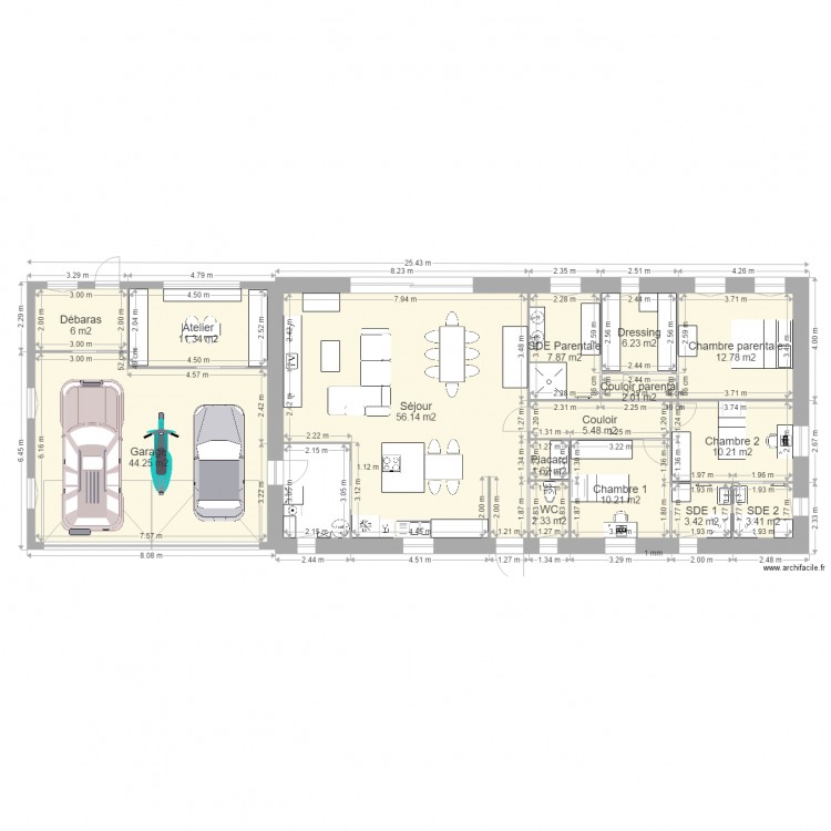 Maison Hobre Garage Double Nord. Plan de 0 pièce et 0 m2