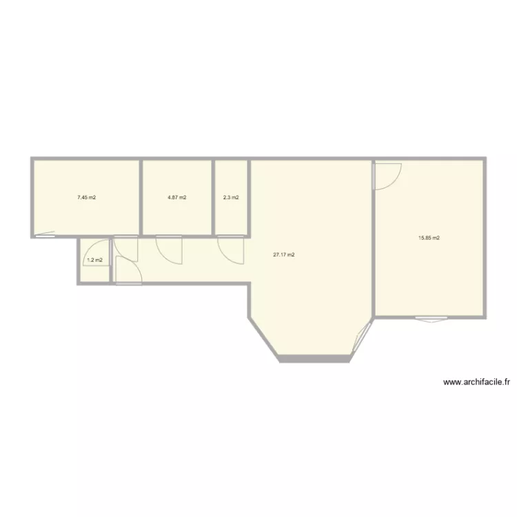 Appartement Colonel Fabien. Plan de 